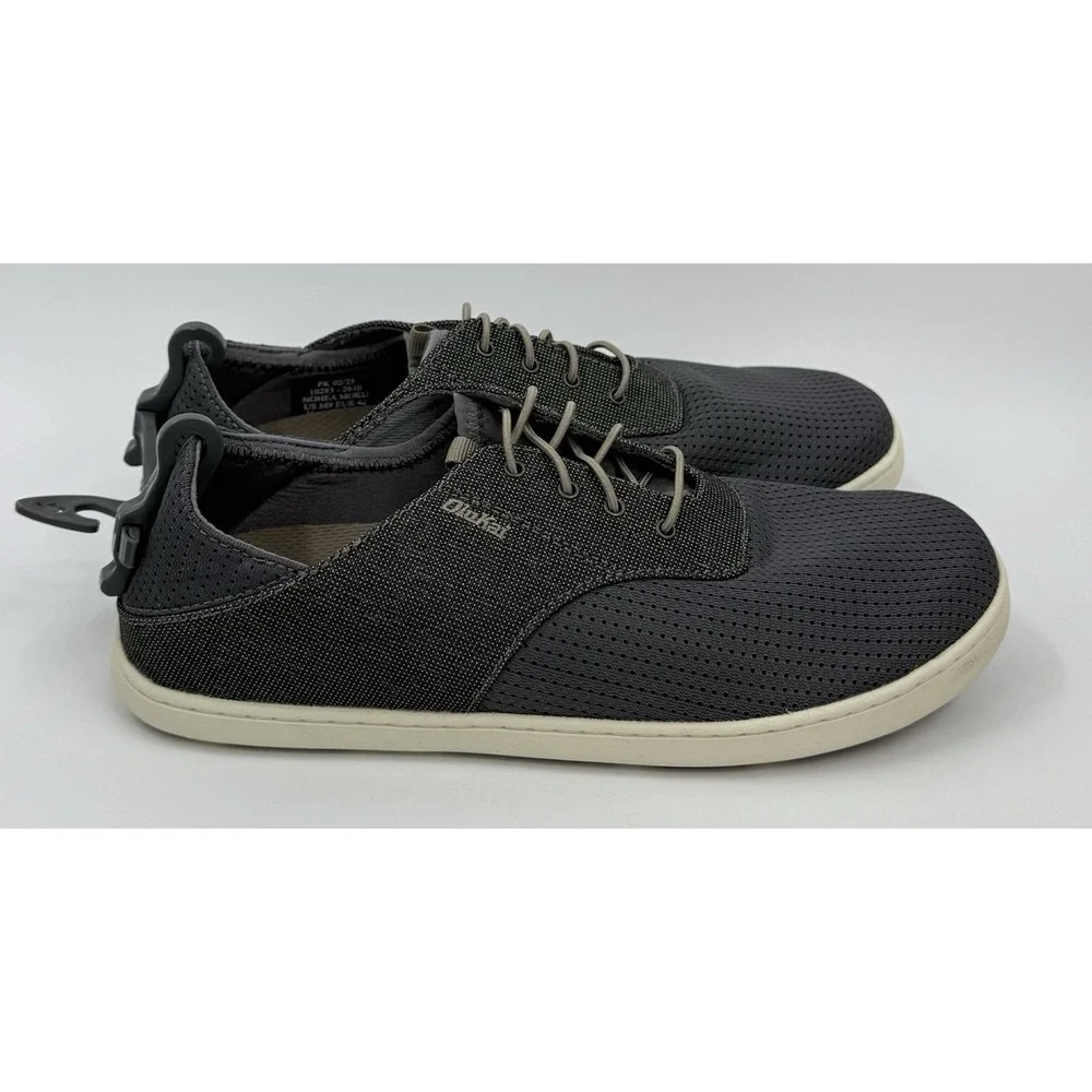 OLUKAI Nohea Moku Boat Shoes Men's Size US 9 in‎ Charcoal/Clay NWOB